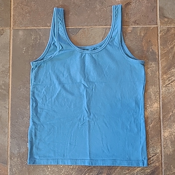 Women's Van's Tank Top Size Small Blue with Tropical Floral Print NWOT ZB - Picture 2 of 7